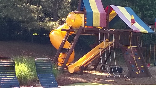 Children's playground equipment at Princeton Square